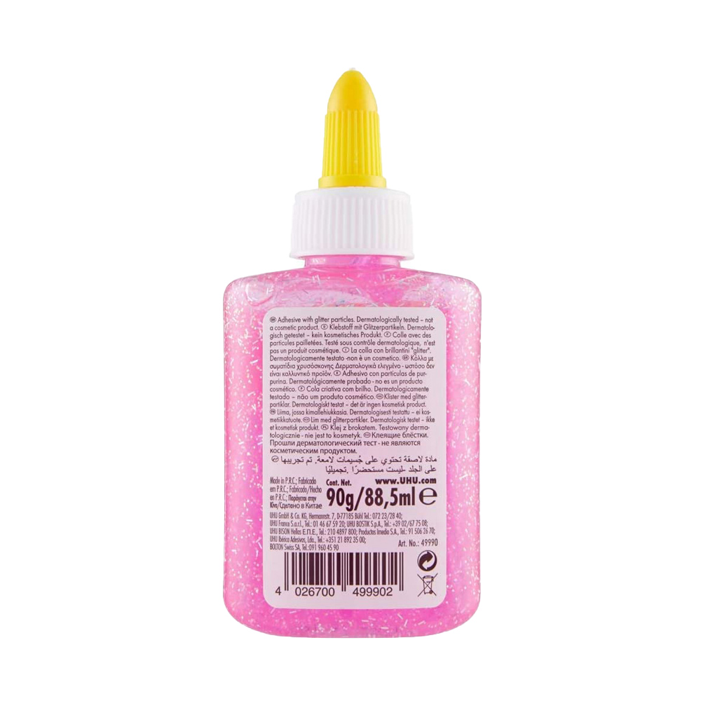Colla Rosa per Decorazioni Glitter Glue UHU 88,5 ml